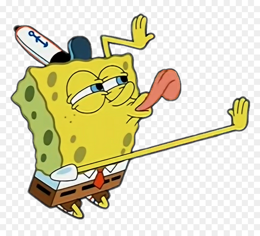 Transparent Bob Clipart - Spongebob Lick Transparent, HD Png Download - spongebob face png