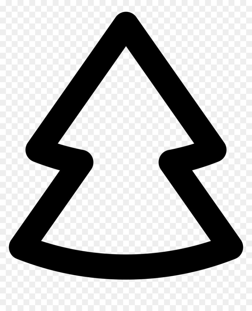 Christmas Png Shapes Pine Christmas Tree Outlined Shape - Icono Pino De Navidad, Transparent Png - formas png
