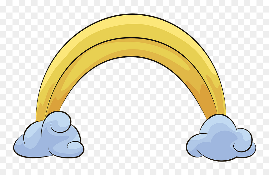 Clouds And Rainbow Clipart, HD Png Download - rainbow clipart png