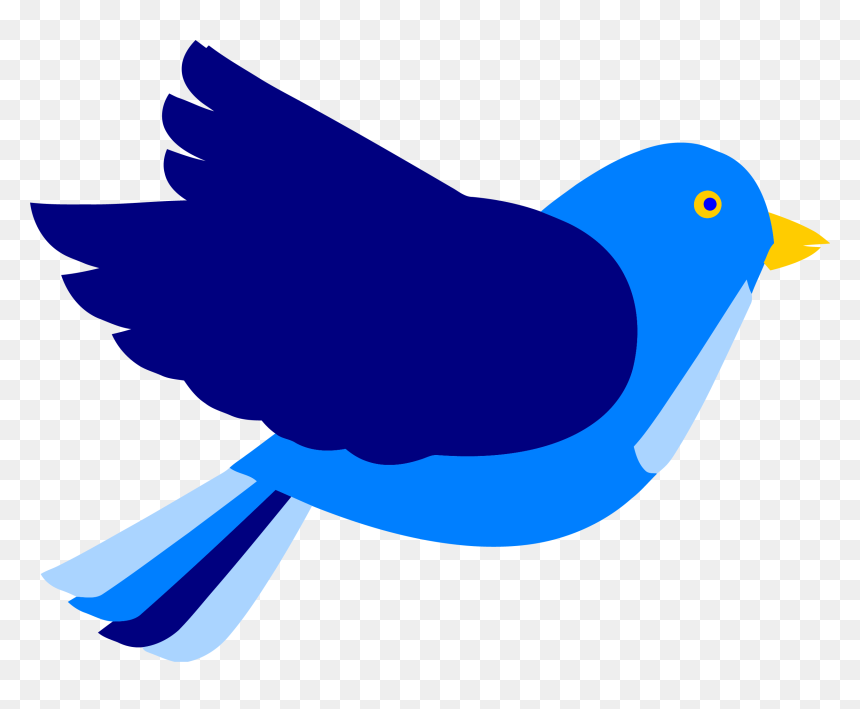 Pretty Yellow Bird Clip Art The Graphics Fairy - Bird Clip Art, HD Png Download - blue bird png