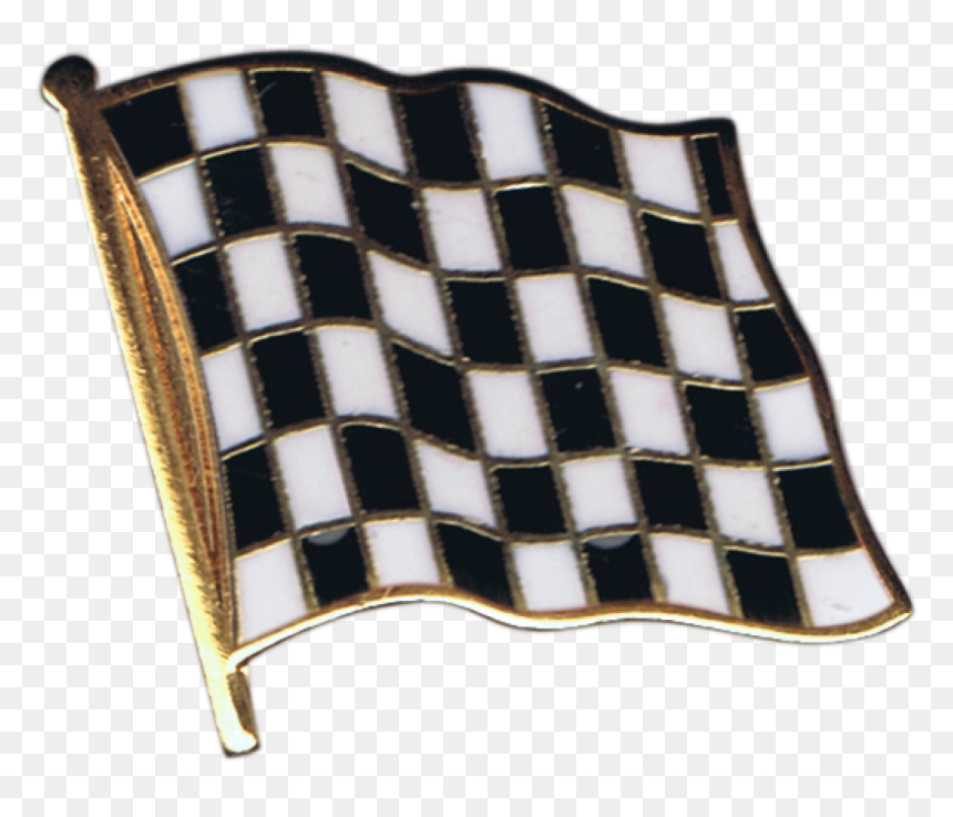 Checkered Flag Pin, Badge - Mexican Flag Drawing Easy, HD Png Download - checkered flags png