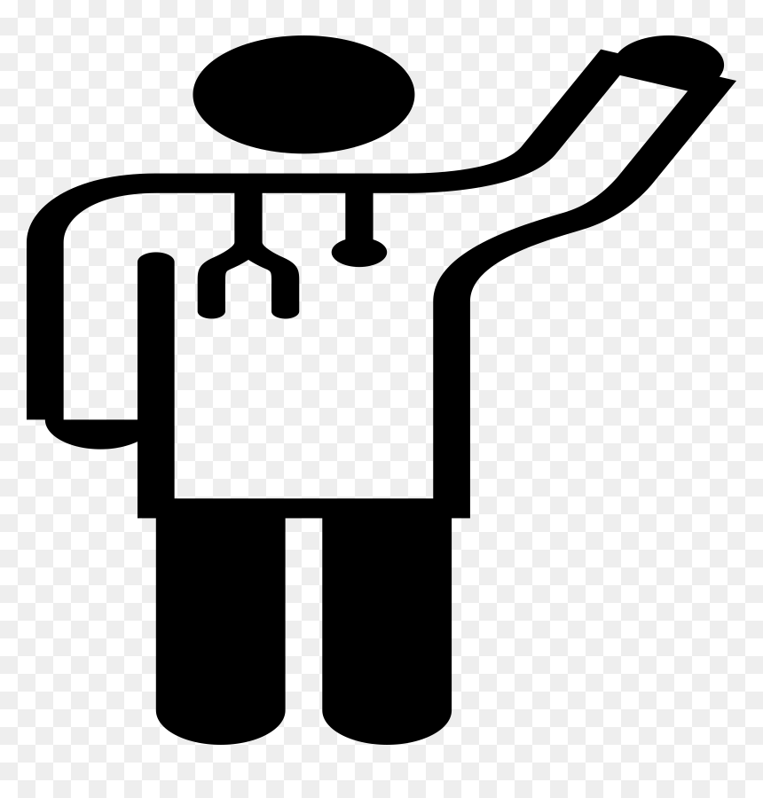 Doctor Clip Art Black, HD Png Download - doctor clipart png