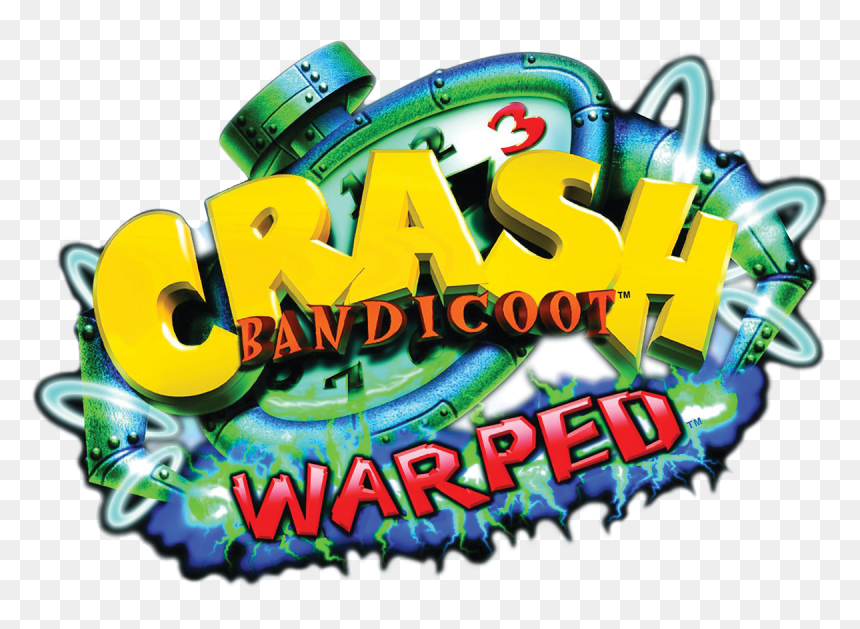Crash Bandicoot 3 Warped Logo Png Clipart , Png Download - Crash Bandicoot 3 Png, Transparent Png - crash bandicoot logo png