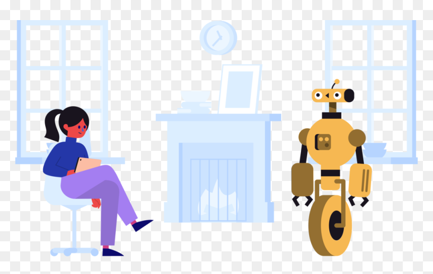 Ipadrobot - Cartoon, HD Png Download - kid sitting png