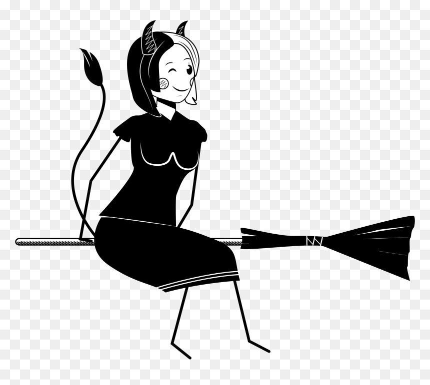 Devil Witch Clip Arts - Evil Woman Free Clipart, HD Png Download - devil face png