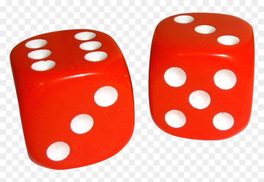 Vintage Pair Of Rounded Corners Red Plastic Dice From - Dice, HD Png Download - red dice png