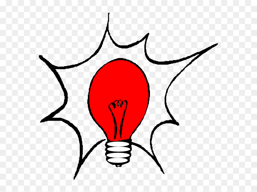 Light Bulb Clip Art - Red Light Bulb Clipart, HD Png Download - light bulb clip art png