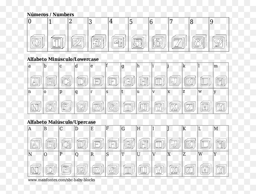 Transparent Baby Blocks Png - Font, Png Download - baby blocks png