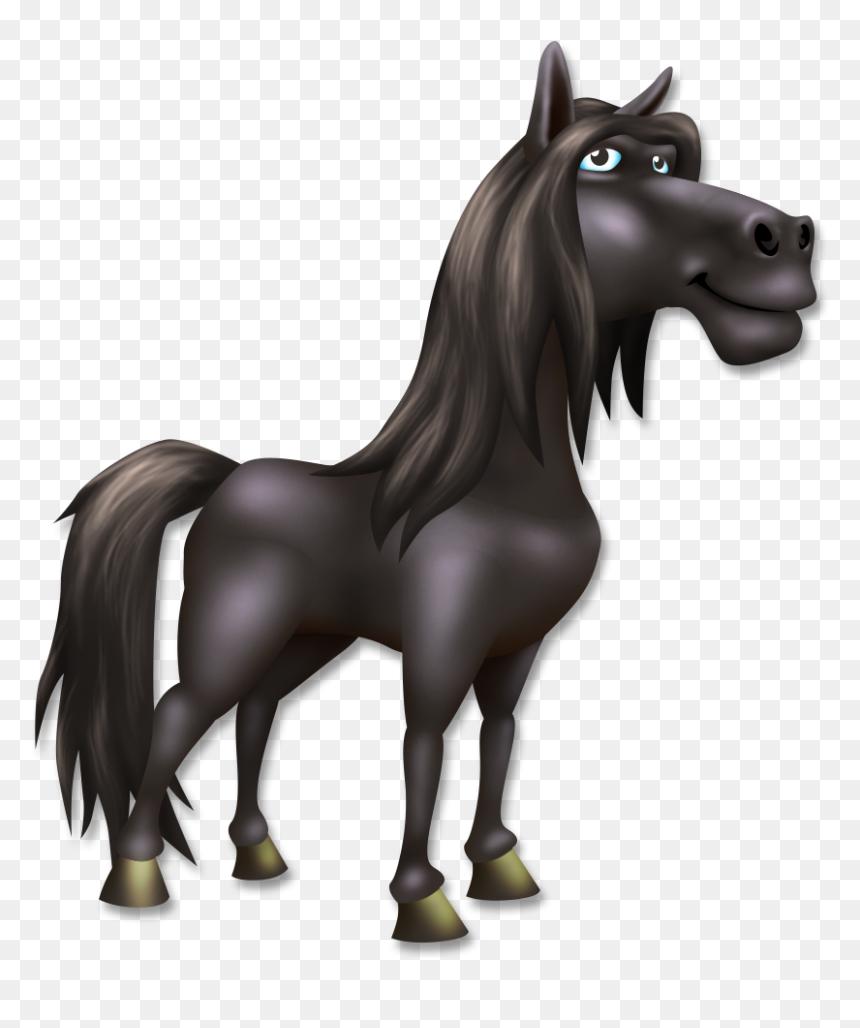 Hay Day Black Horse , Png Download - Hay Day Andalusian Horse, Transparent Png - black horse png