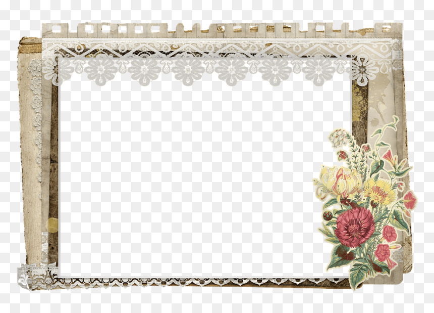 Picture Frame, HD Png Download - lace frame png