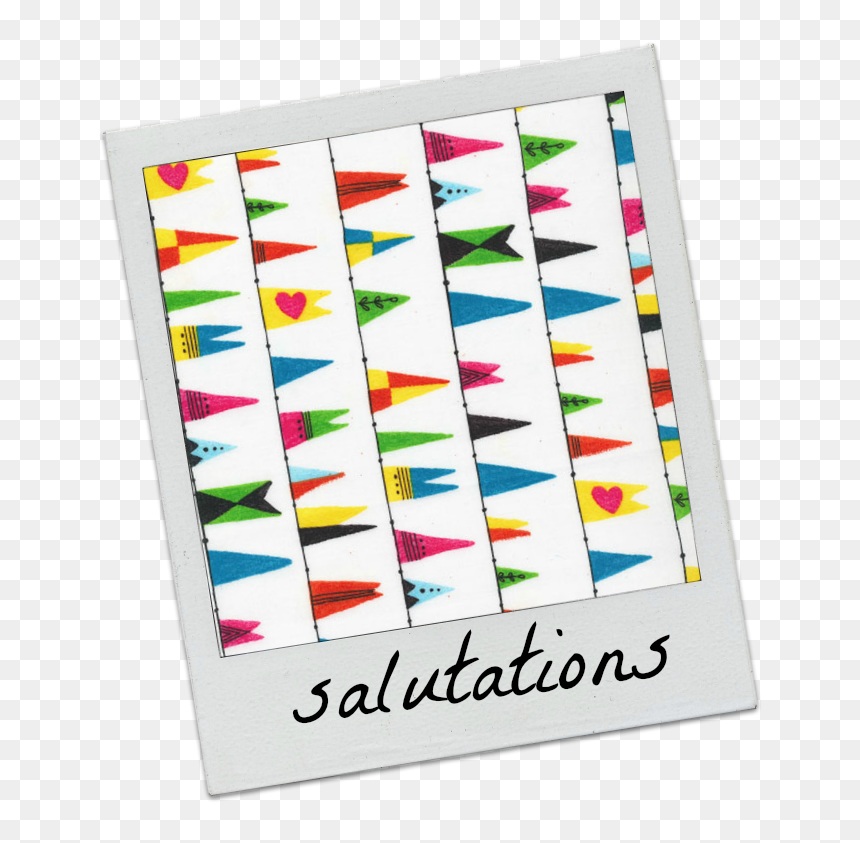 Organic Cotton Salutations Bunting / Pennant / Flag - Paper, HD Png Download - taped polaroid png
