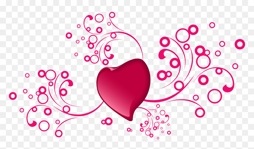 Valentine"s Day Decorative Heart Transparent Png Clip, Png Download - valentine heart png