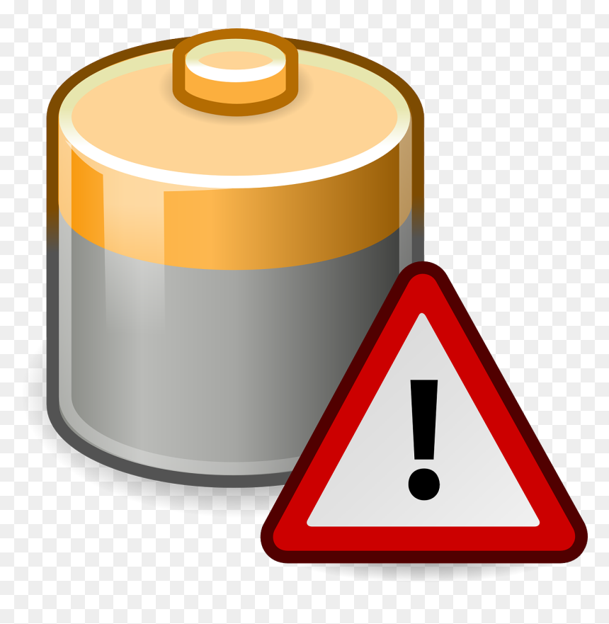 Warning Sign Black, HD Png Download - low battery png