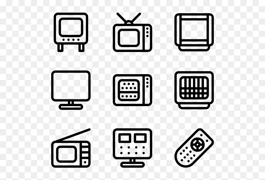 Bathroom Icons Free, HD Png Download - television icon png