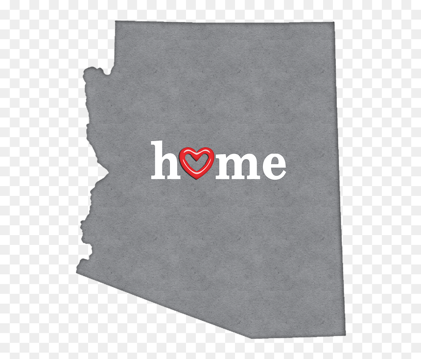 Click And Drag To Re-position The Image, If Desired - State Map Outline Arizona With Heart In Home, HD Png Download - arizona outline png
