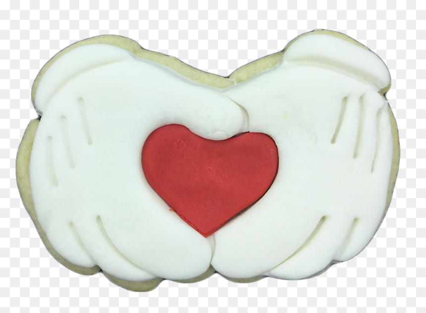Mickey Hands With Hearts Cookies - Heart, HD Png Download - mickey mouse hands png