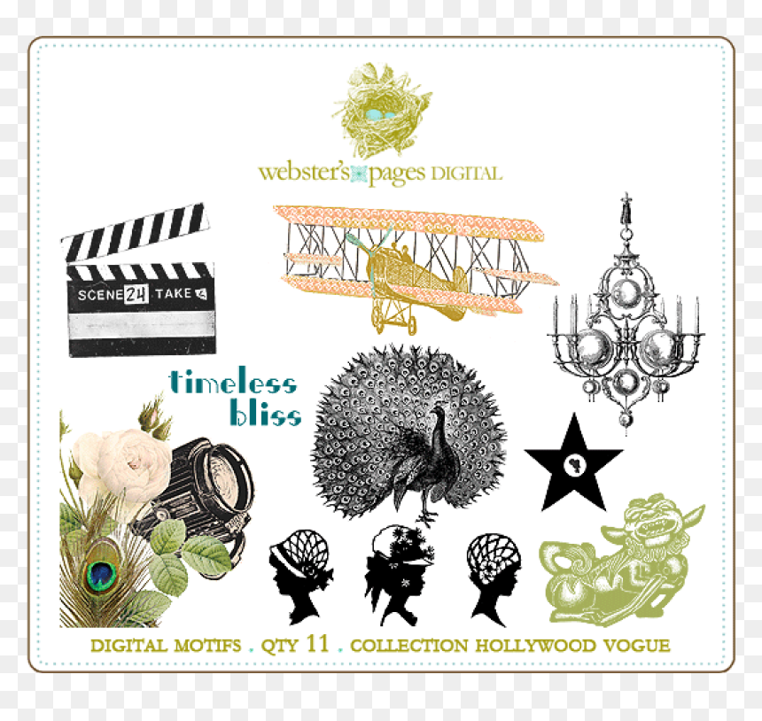 Hollywood Vogue Designs Digi Motifs - Movie, HD Png Download - vogue png