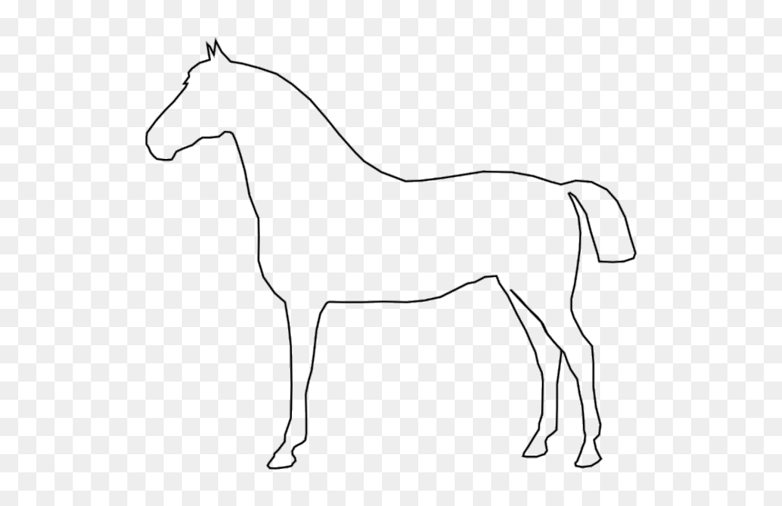 White Horse Png Icons - Simple Clip Art Horse, Transparent Png - black horse png