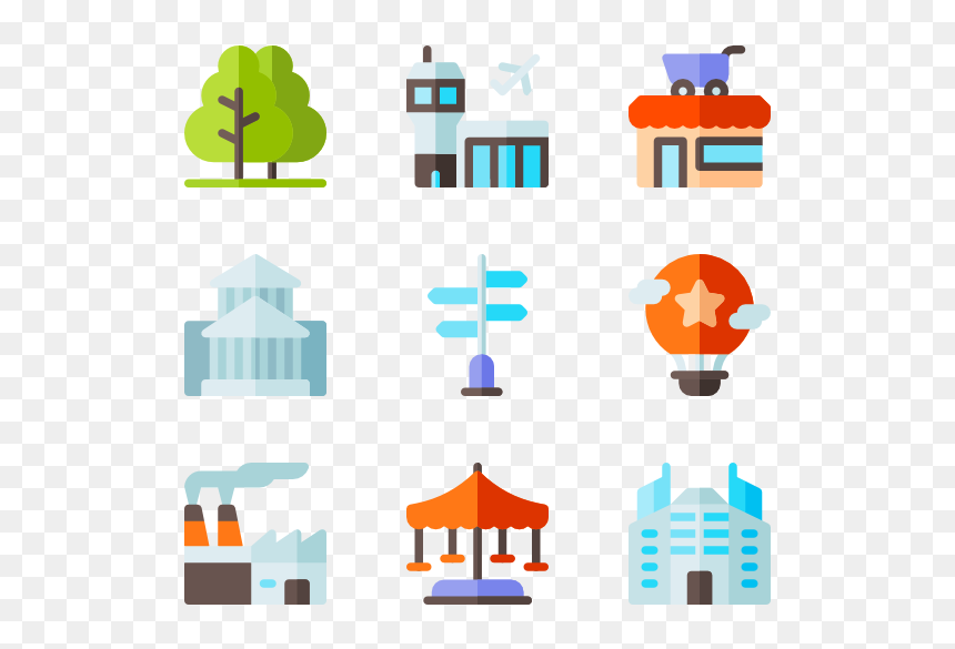 City Flat Icon Png, Transparent Png - office building png