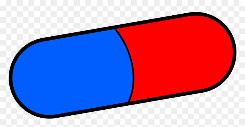Red Blue Pill Png, Transparent Png - red pill png