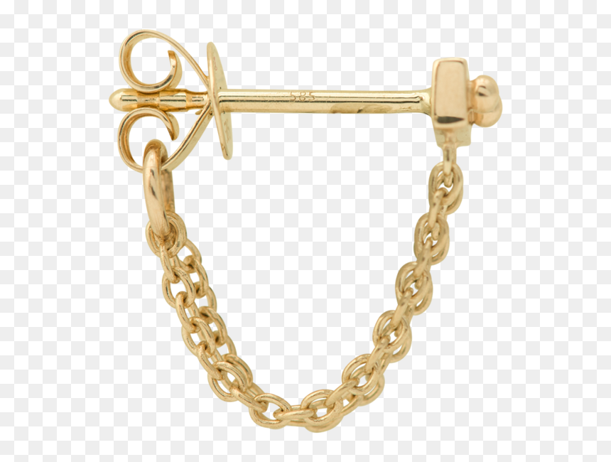 Single Rivet Chain Earring - Chain, HD Png Download - rivet png