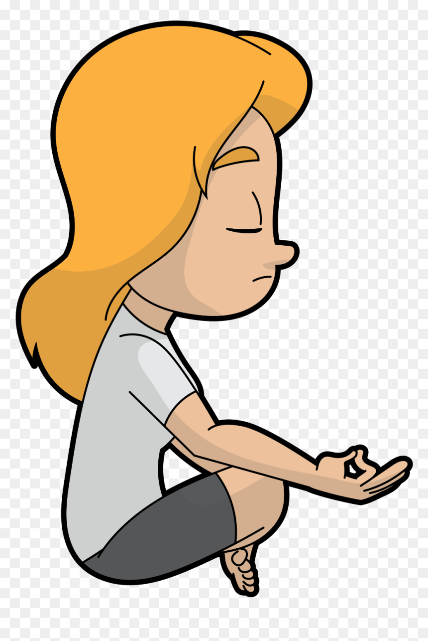 Inner Peace Meditation Cartoon, HD Png Download - cartoon legs png