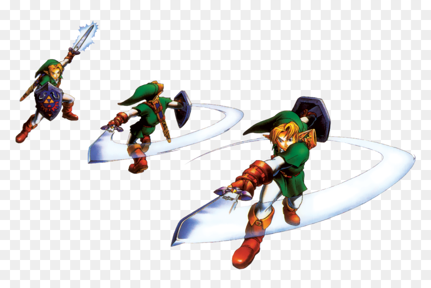 Link Spin Attack Oot - Link Spin Attack, HD Png Download - ocarina of time link png