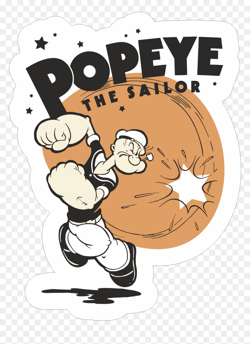 Popeye The Sailor Sticker - Popeye The Sailor 1933, HD Png Download - popeye png