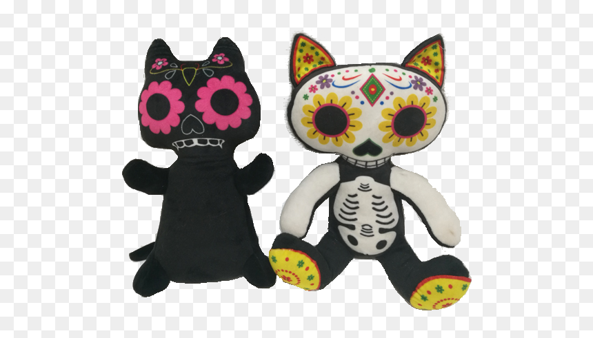 Halloween Cat Plush Toy - Stuffed Toy, HD Png Download - halloween cat png