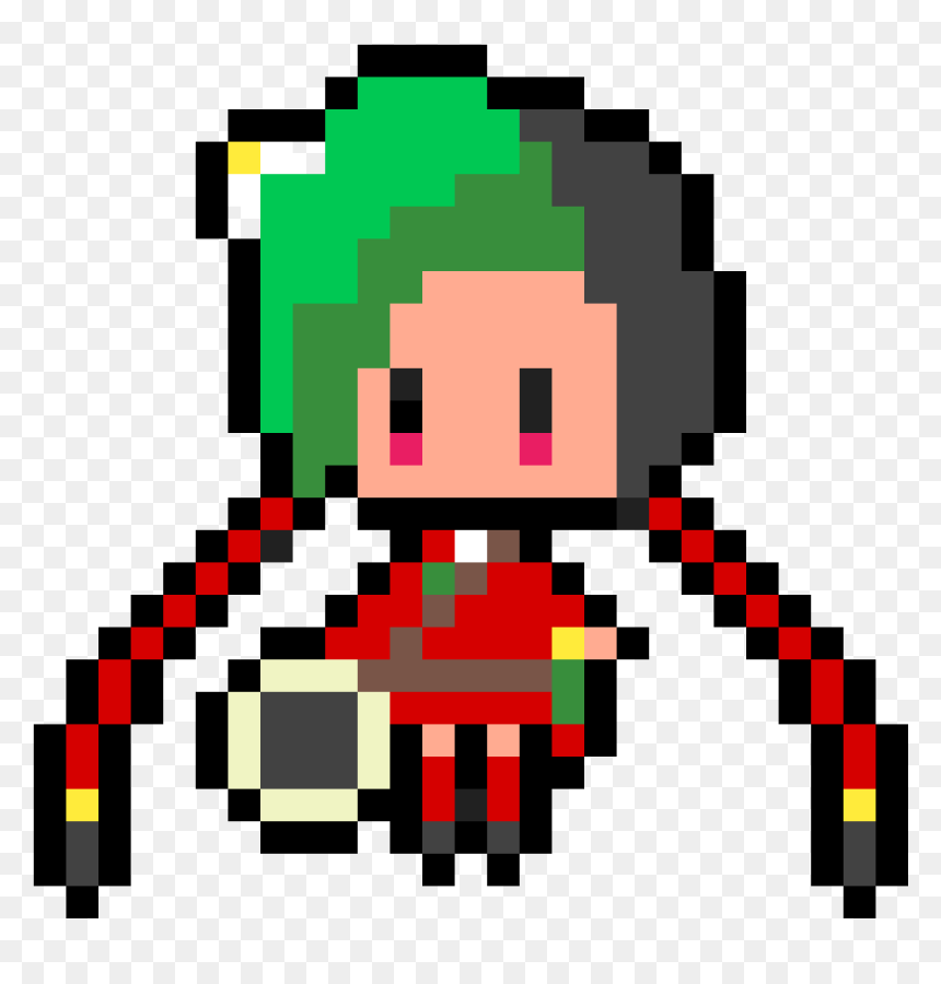 Transparent Fire Hydrant Clip Art - Pixel Art League Of Legends Jinx, HD Png Download - jinx png