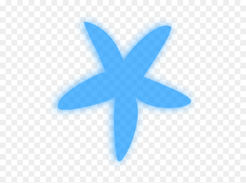 Jellyfish Clipart Cute Star Fish - Blue Starfish Clipart, HD Png Download - starfish clipart png