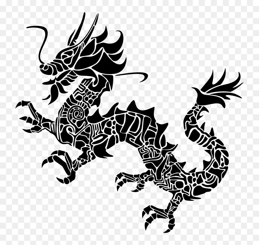 Asian Dragon Png Logo Clipart , Png Download - Vector Dragon Silhouette Png Dragon, Transparent Png - ender dragon png