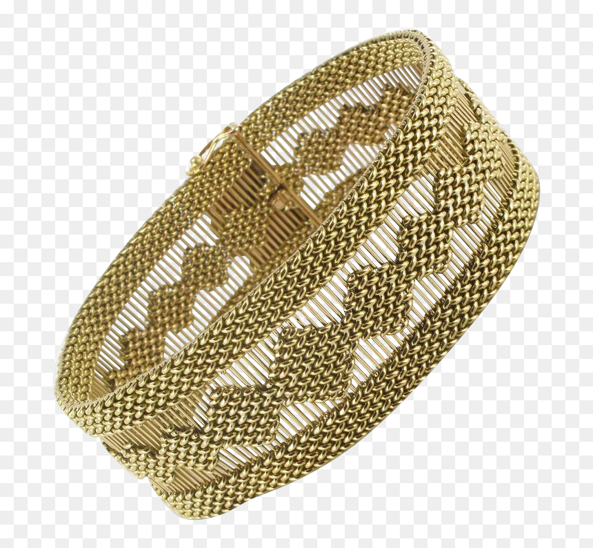 Golden Ribbon Bracelet 18 Karats Gold Yellow - Bangle, HD Png Download - golden ribbon png