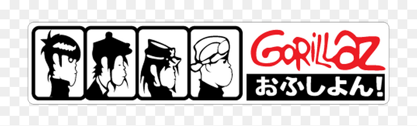Stickers Jdm Gorillaz, HD Png Download - gorillaz logo png