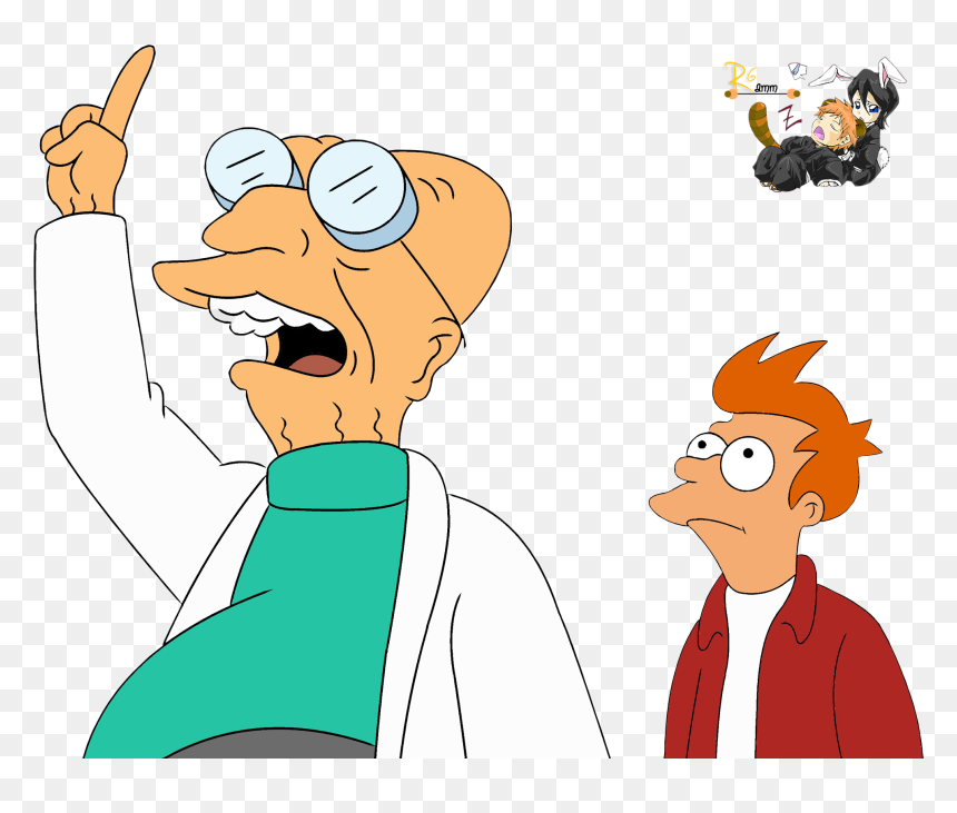 Futurama Fry Professor - Futurama Png, Transparent Png - futurama png