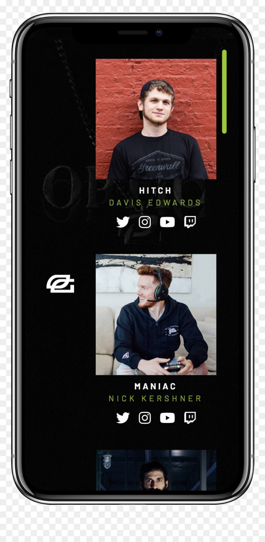 Mobile View Of Optic Gaming Team Section - Smartphone, HD Png Download - optic gaming png