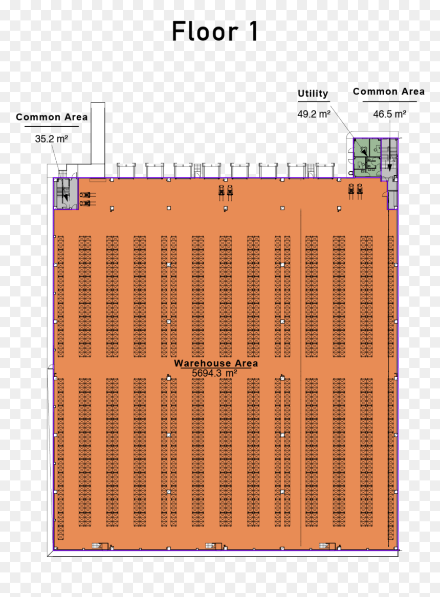 Fl 1 - Plan, HD Png Download - office building png