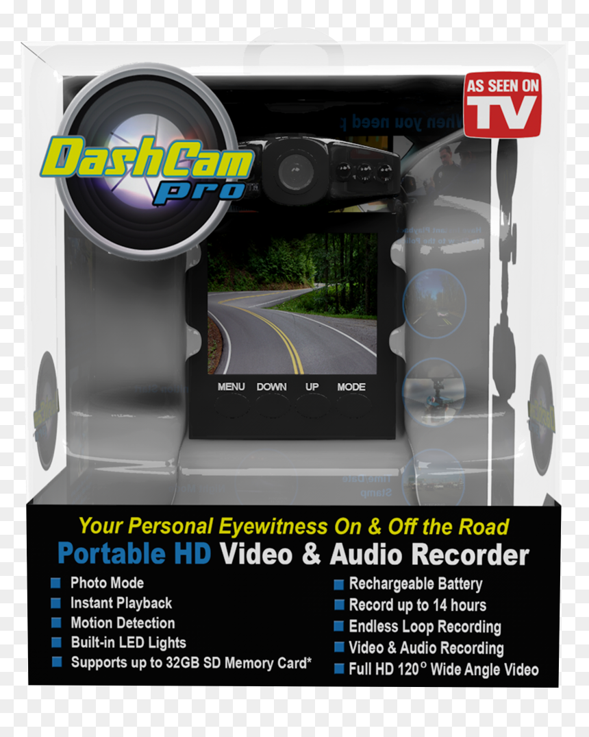 Dash Cam Pro Inventel, HD Png Download - as seen on tv png
