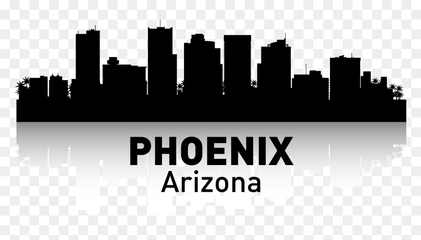 Phoenix Arizona Skyline Clipart Images Gallery For - Phoenix Arizona Skyline Silhouette, HD Png Download - arizona outline png