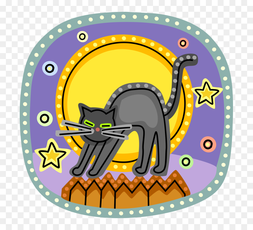 Transparent Halloween Black Cat Png - Vector Graphics, Png Download - halloween cat png