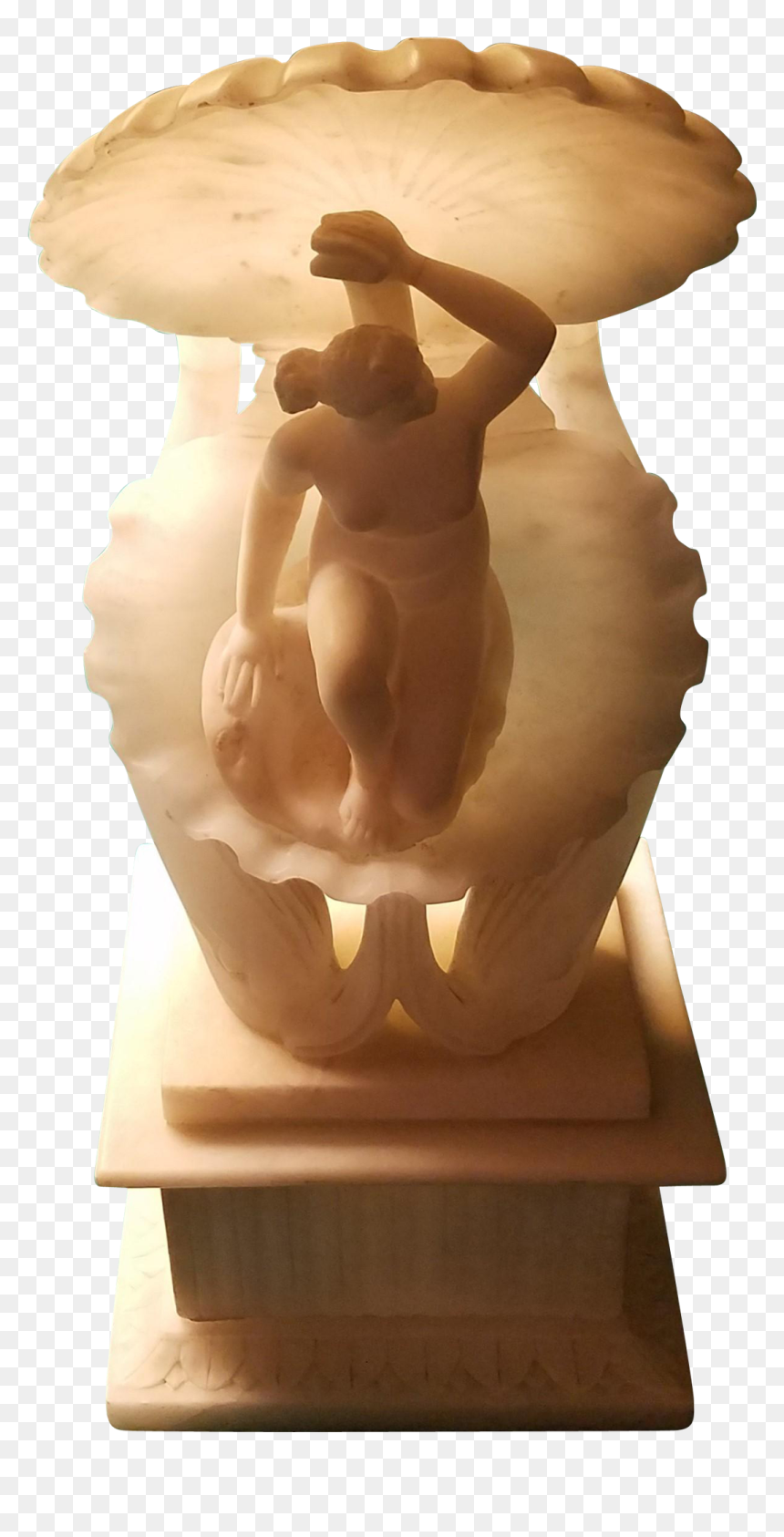 Late 19th Century Alabaster Clam Shell Carving Containing - Carving, HD Png Download - clam shell png