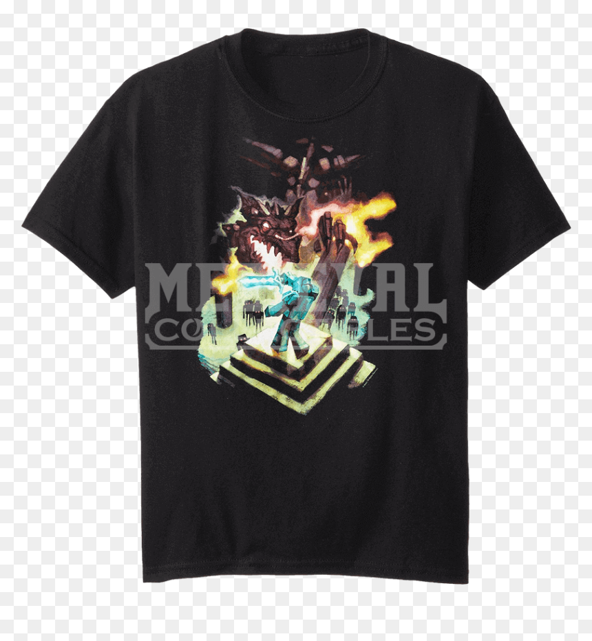 Mens Premium Minecraft Ender Dragon T Shirt - Minecraft Ender Dragon Shirt, HD Png Download - ender dragon png