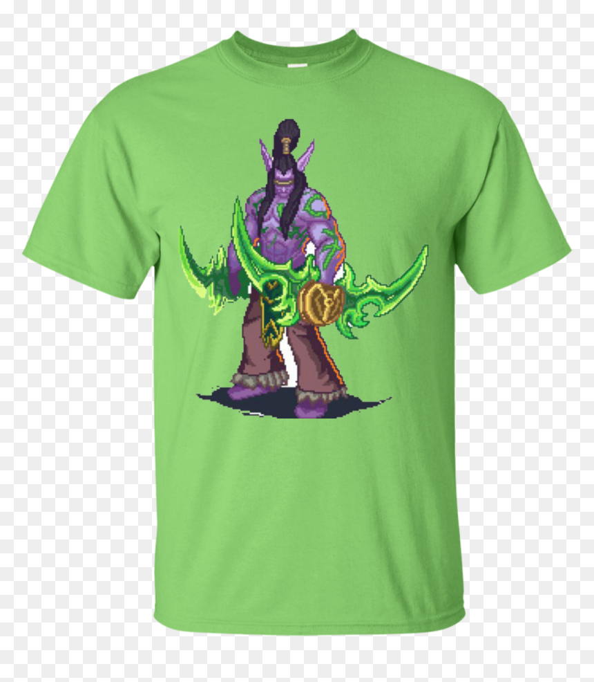 Illidan Pixel Art T Shirt - Honey Badger Don T Give A Shit T Shirt, HD Png Download - illidan png