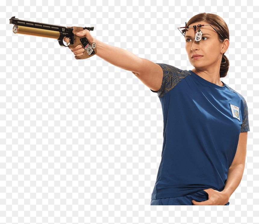 Sport-schütze Mit Luftdruckgewehr - Revolver, HD Png Download - bullet shot png
