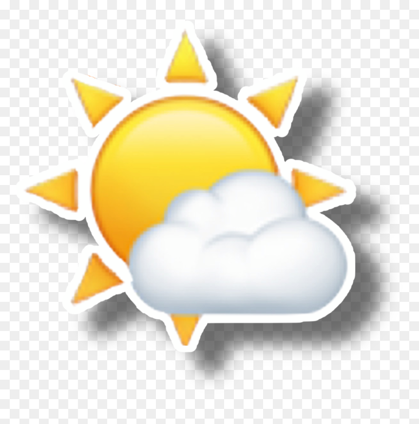#sun #cloud #emoji #sunemoji #cloudemoji #emojisticker - Illustration, HD Png Download - cloud emoji png