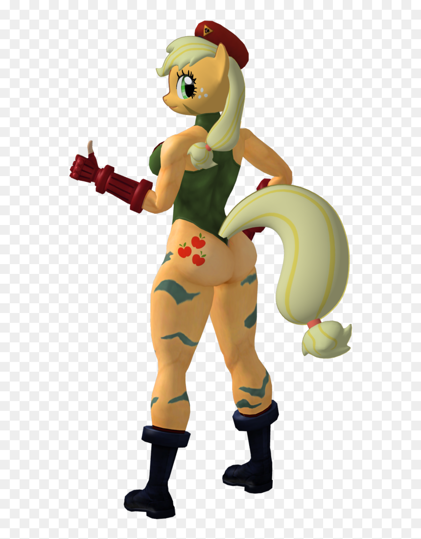 3d, Anthro, Applebutt, Applejack, Cammy White, Capcom, - Cartoon, HD Png Download - cammy png