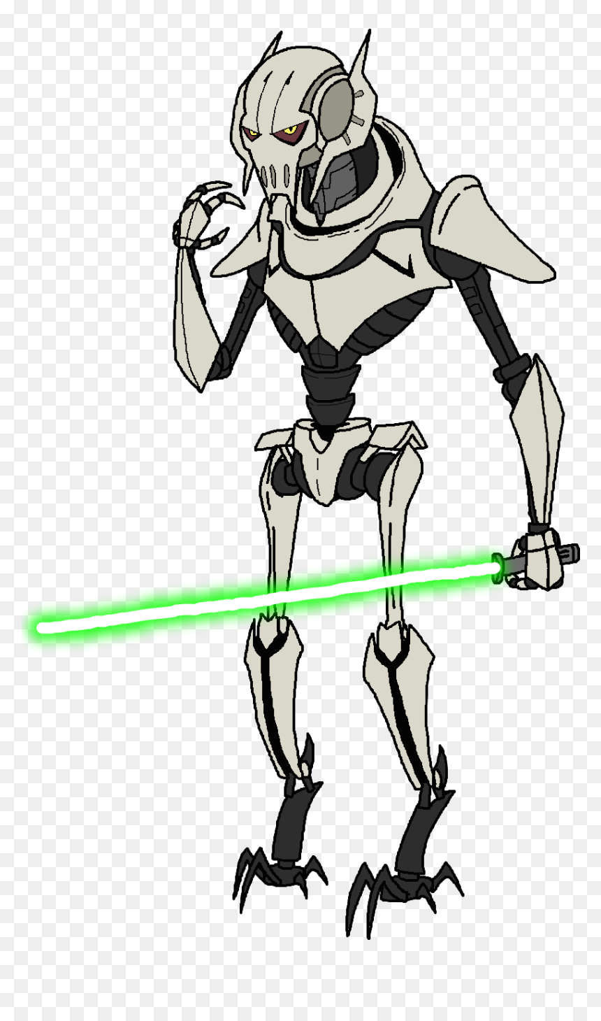 Search Clip Art General Grievous By Montatora - Star Wars General Grievous Clipart, HD Png Download - general grievous png