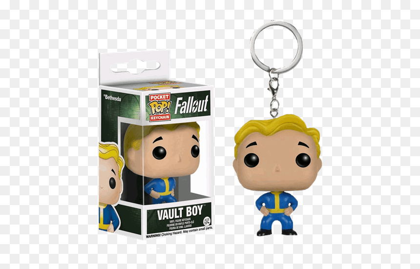 Funko Pop Vault Boy Keychain, HD Png Download - fallout 4 vault boy png