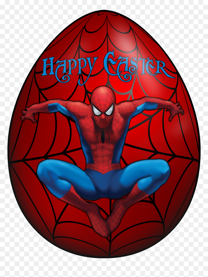 Kids Easter Egg Spiderman Png Clip Art Image - Spider Man Easter, Transparent Png - spiderman face png