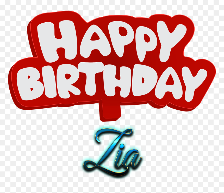 Zia Happy Birthday Name Logo - Calligraphy, HD Png Download - zia symbol png